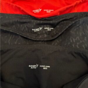 Old Navy Active Leggings - Red and Black